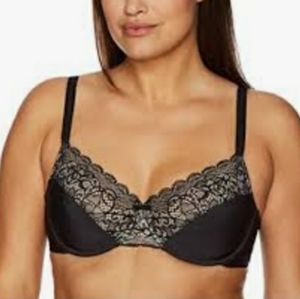 Bali Lace Desire Underwire Bra Size 32D Black